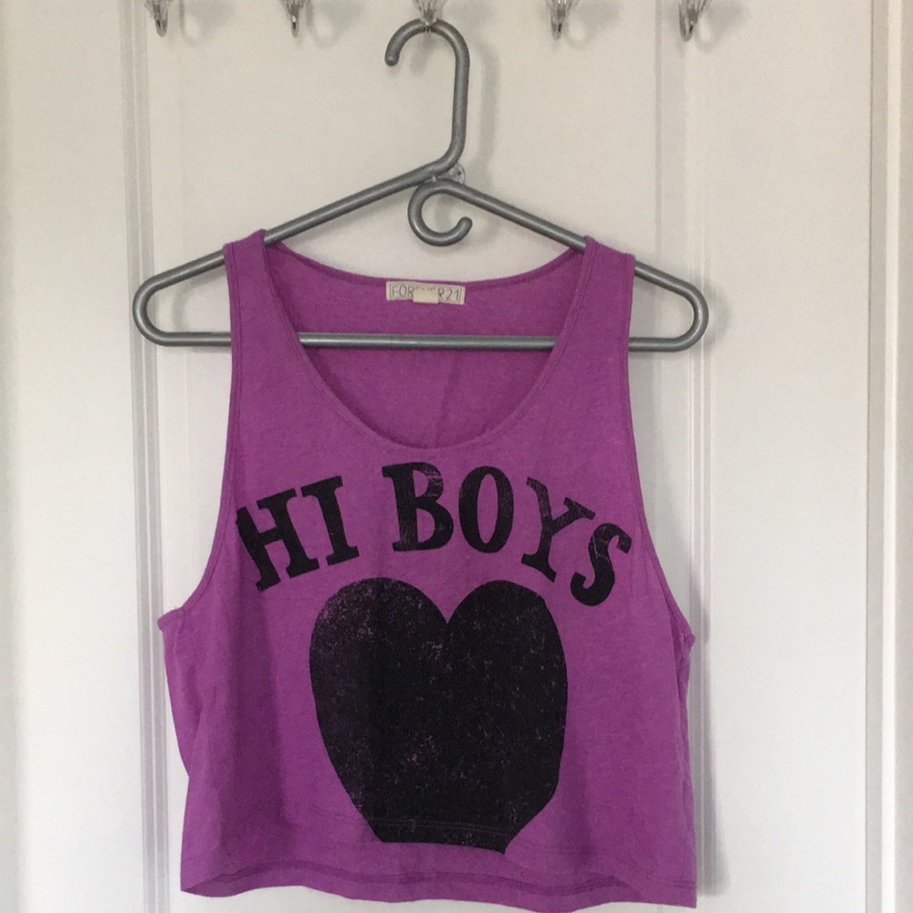 Cropped Sleeveless T-Shirt
